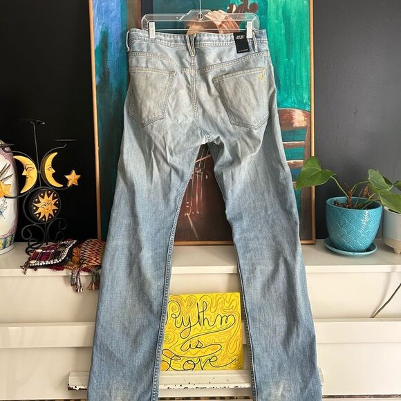 Fifty five Diesel Stylish Light Blue Men's Skinny Jeans 32 4 Button Fly - Picture 6 of 16